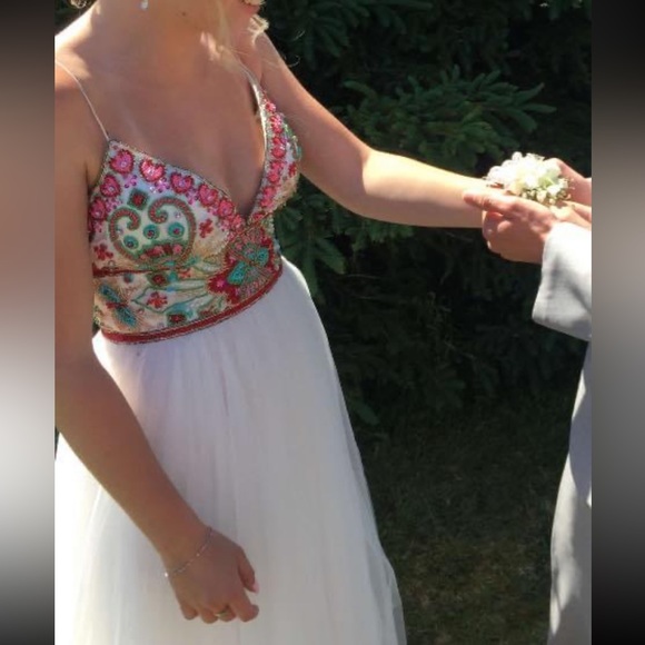 White Prom Dress - Picture 3 of 3